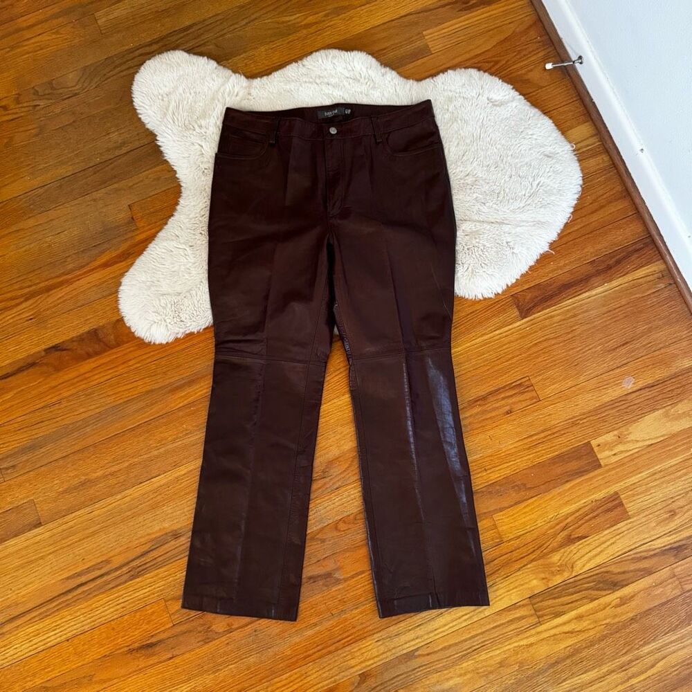 Vintage Fall 2000 Y2K GAP Women's Boot Cut Pants in Brown/maroon size 16